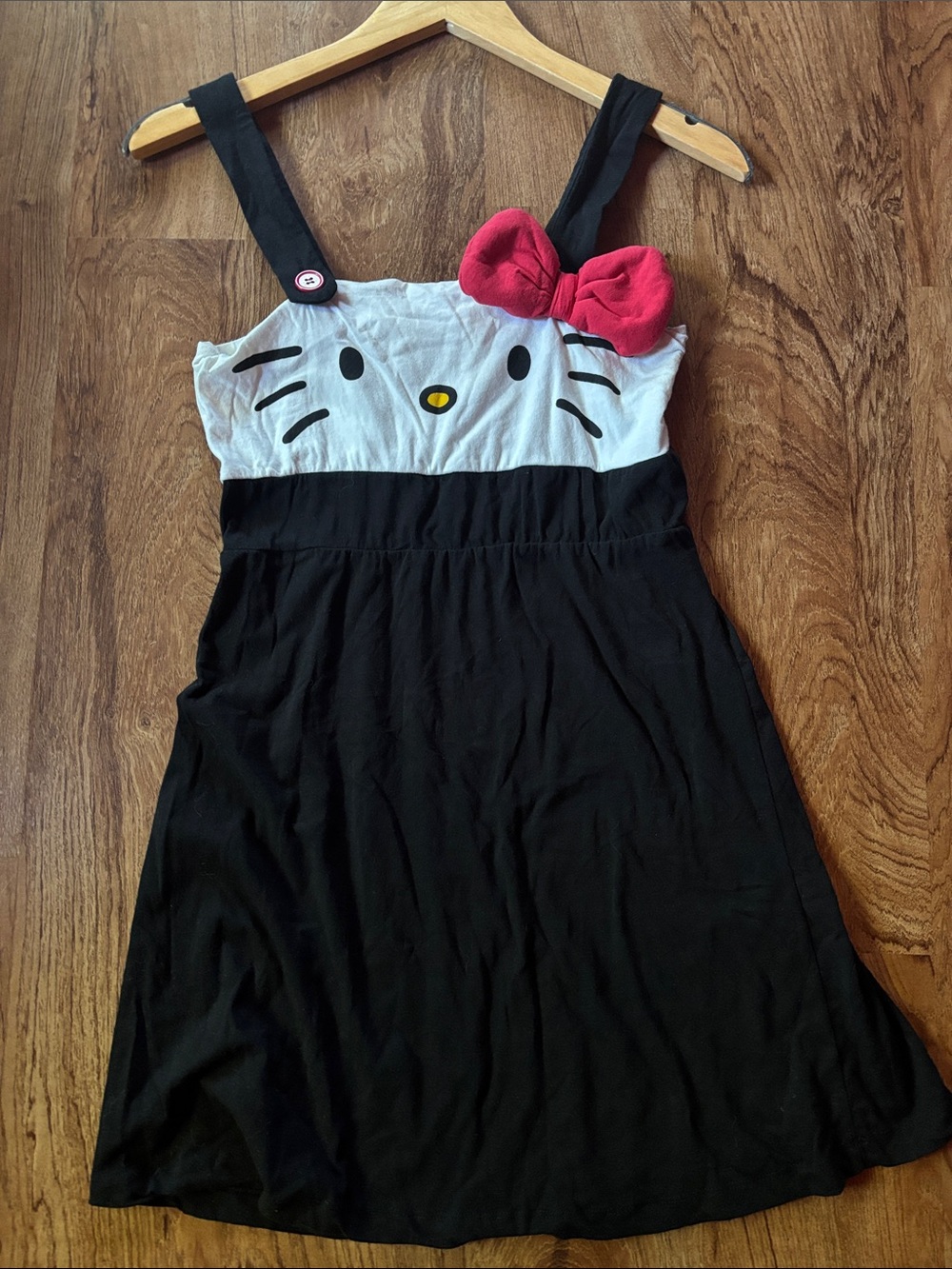 Hello Kitty Black, White & Red Bow Sundress